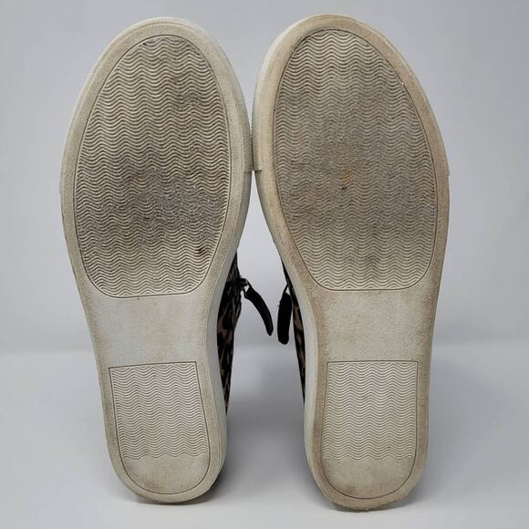 Animal Print Ankle Bootie 9.5 Hidden Wedge Shoes Leopard Sneaker Madden Girl - Picture 8 of 10